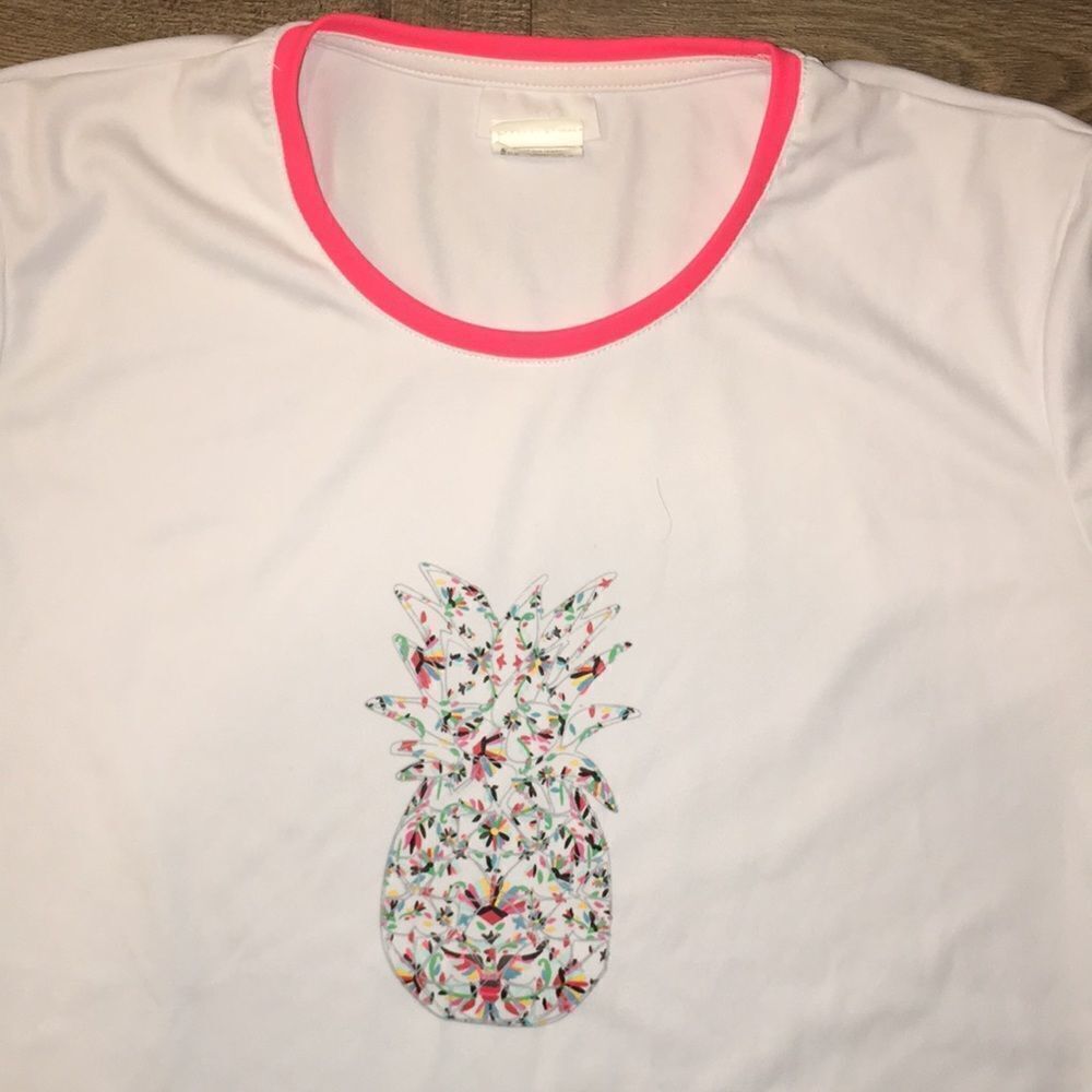 Stretch ls Rashie Rashguard low neck pineapple top - Picture 2 of 2